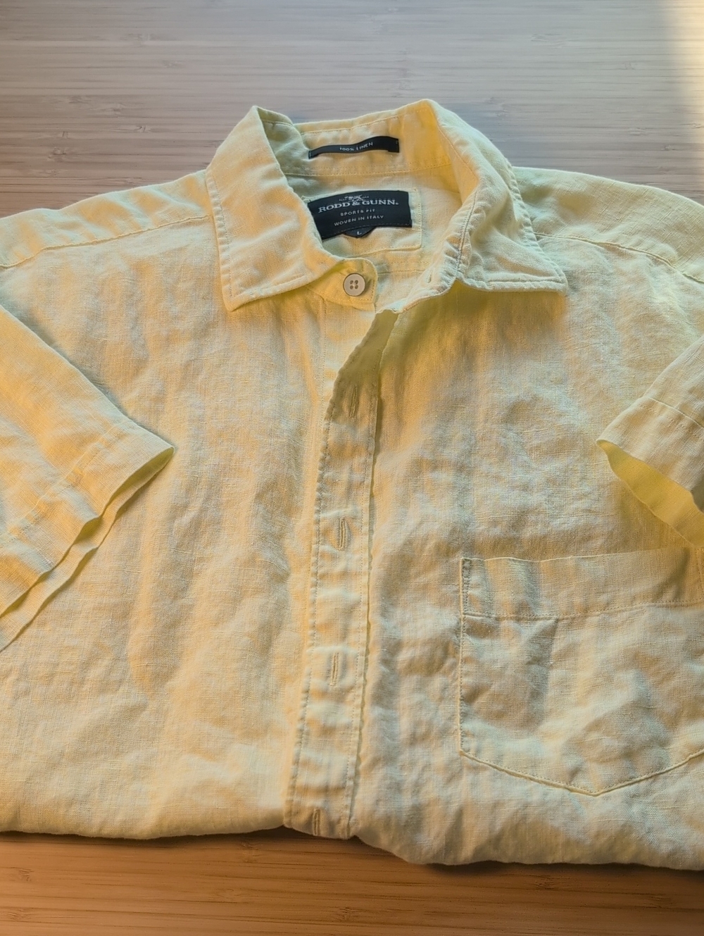 Rodd & Gunn Linen Shirt_yellow